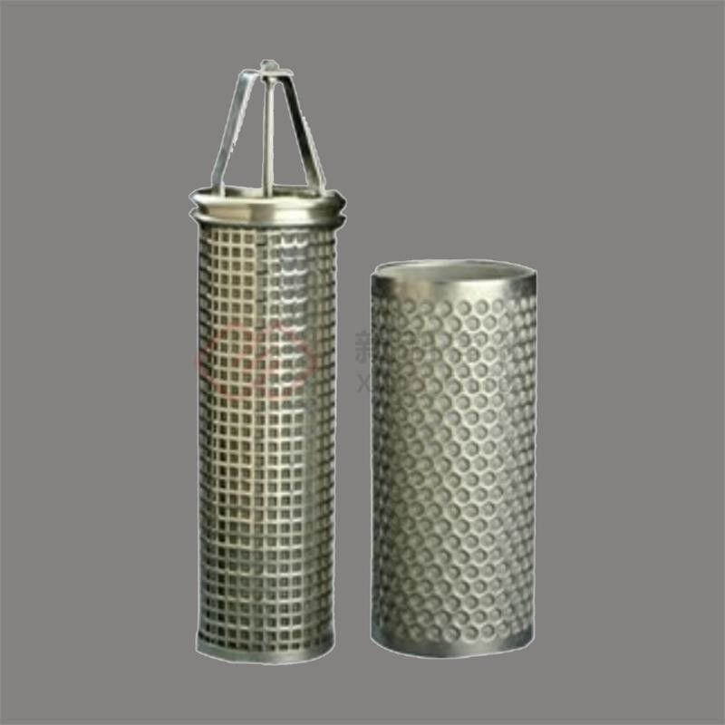 Perforated Mesh Basket Water Filter Elements Industrial Filtration