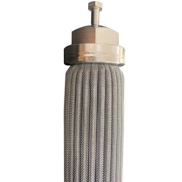 20 Micron Stainless Steel Filter Pleated Filter Cartridge For Chemical Fiber